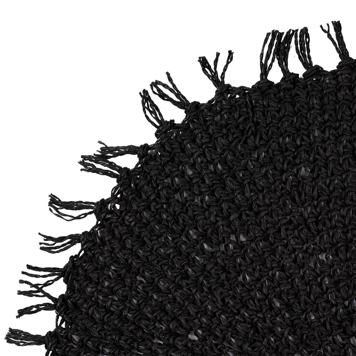 Round Placemat Tressine Black D44Cm Paper — The Hampton Home Shop