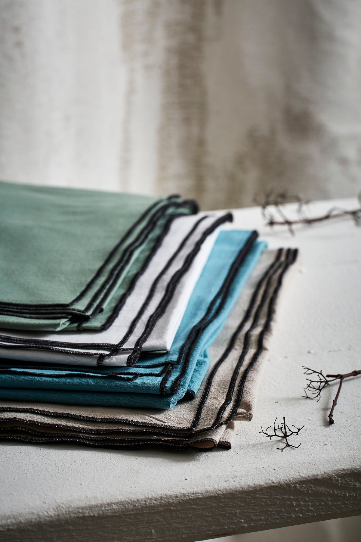 Placemat X2 Corino Natural 50X40Cm Washed Cotton — The Hampton Home Shop