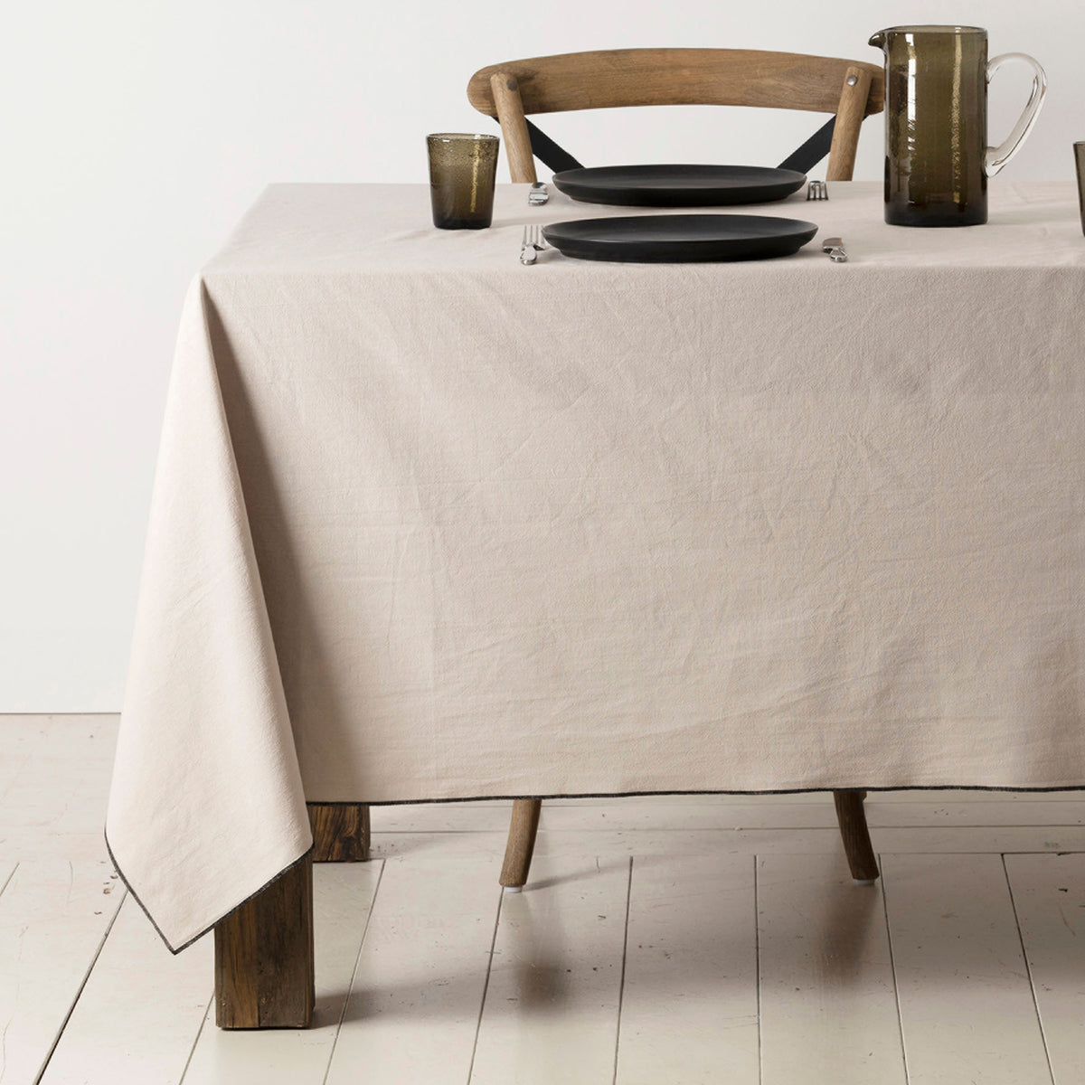 Placemat X2 Corino Natural 50X40Cm Washed Cotton — The Hampton Home Shop