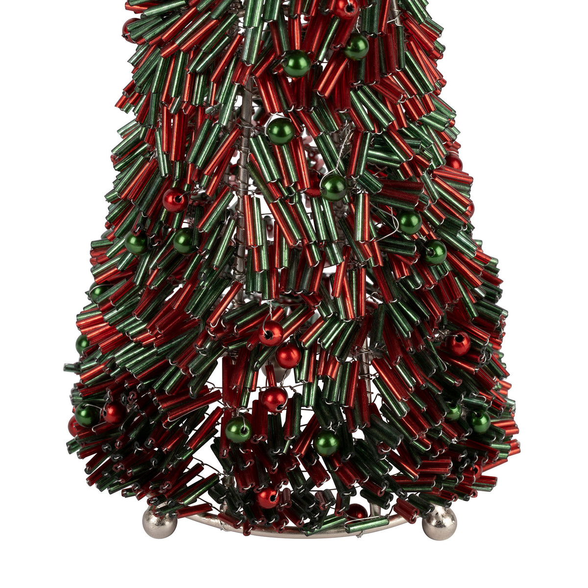 Deco Christmas Tree Noel Red+Grn D12Xh35 Wire+Bead — The Hampton Home Shop
