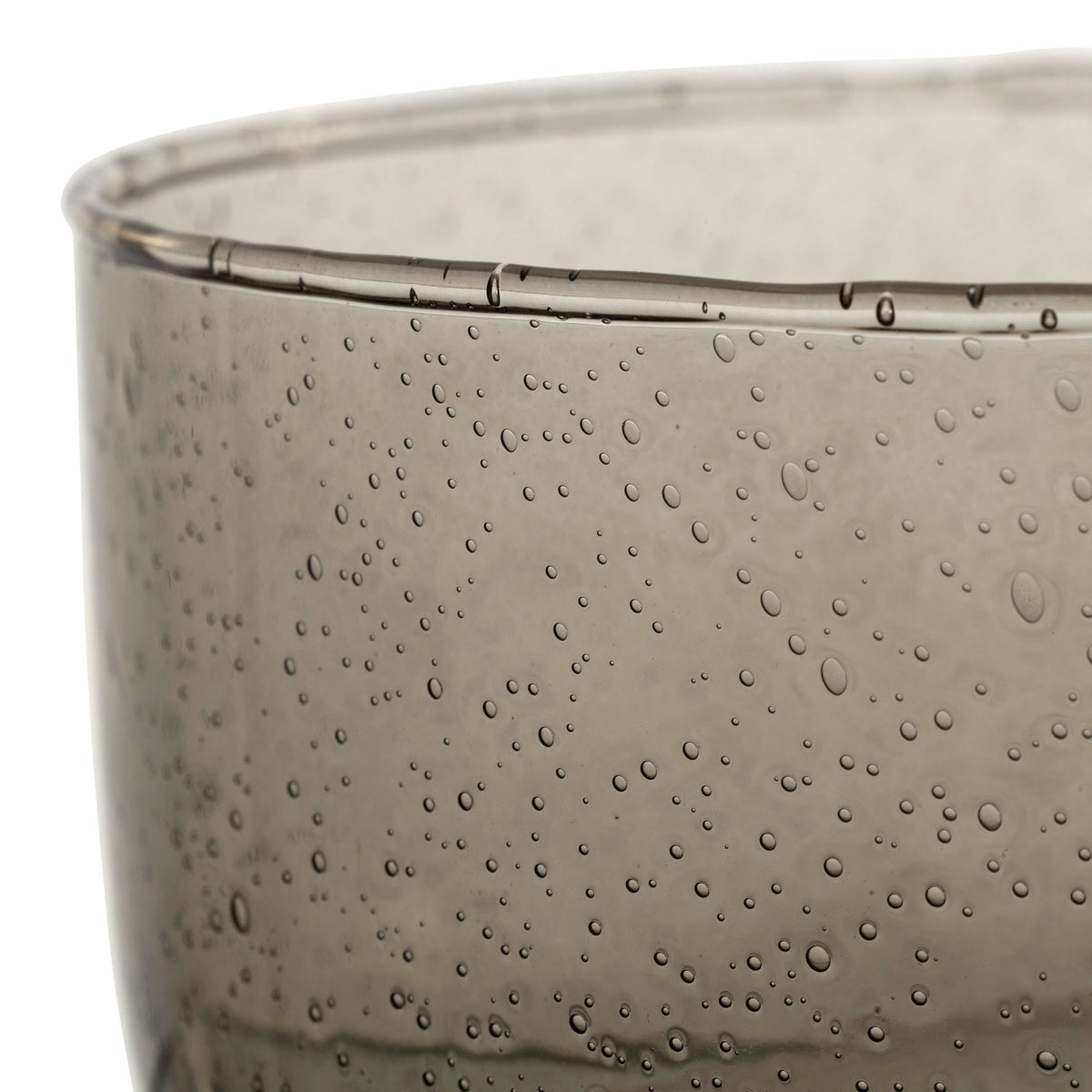 Cereal Bowl Pernille Smoked D13Xh6.5 Bubble Glass — The Hampton Home Shop