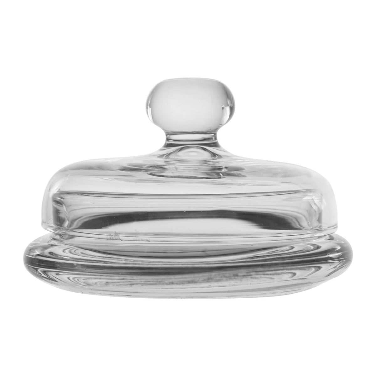 Round Butter Dish Elice D13Xh8Cm Glass — The Hampton Home Shop