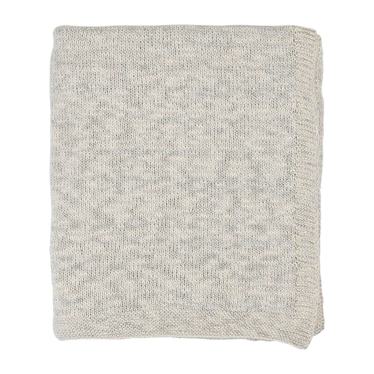 Plaid Ombelio Natural+Silver 150X125 Cotton+Lurex — The Hampton Home Shop