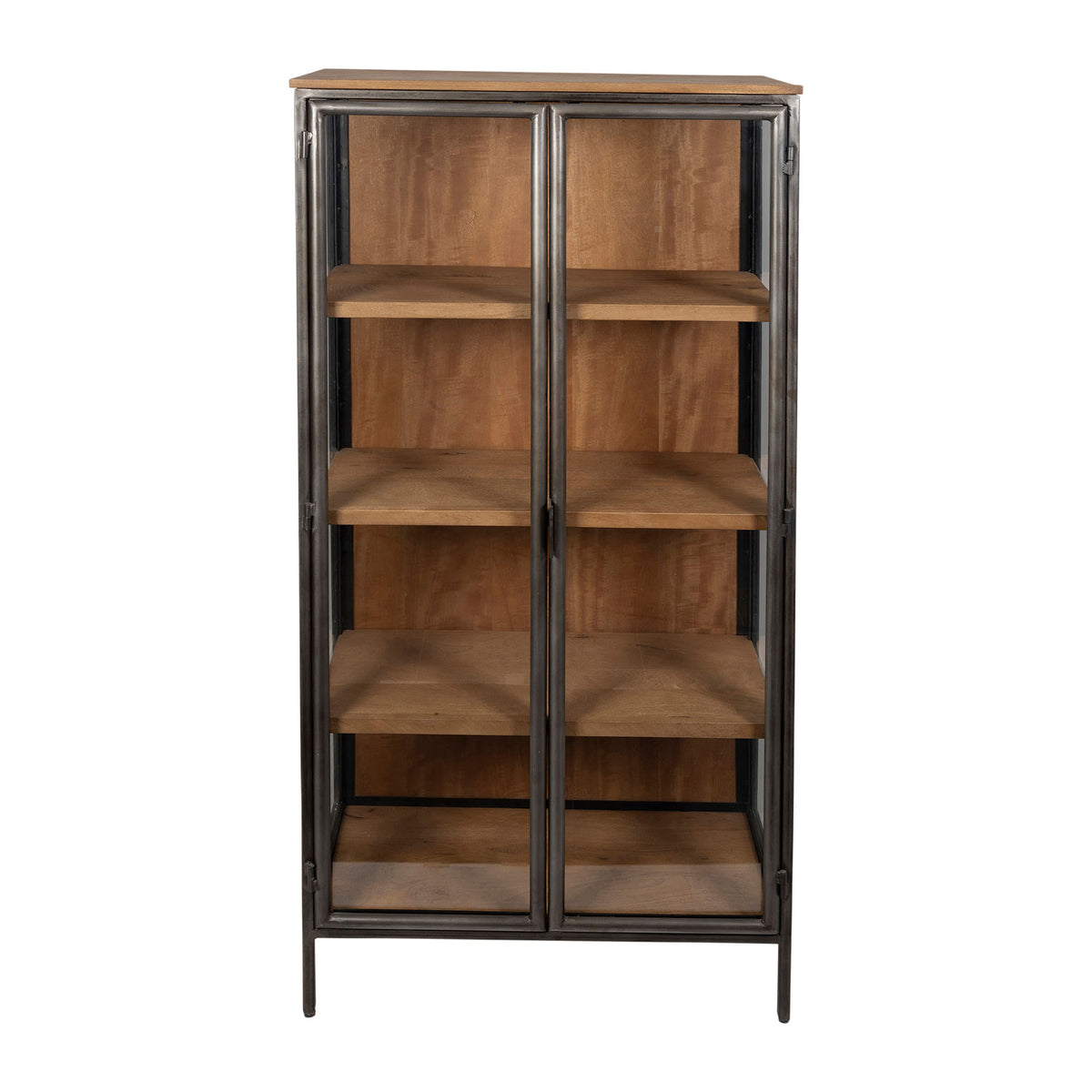 Cabinet 2 Doors Tucson Nt+Grey 81X40H180 Mango Wd — The Hampton Home Shop