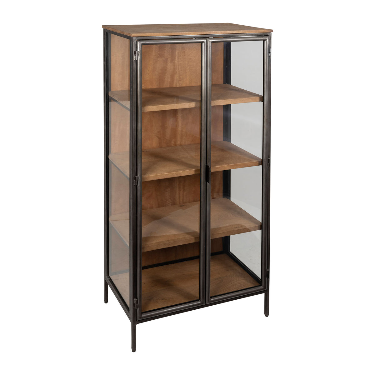 Cabinet 2 Doors Tucson Nt+Grey 81X40H180 Mango Wd — The Hampton Home Shop