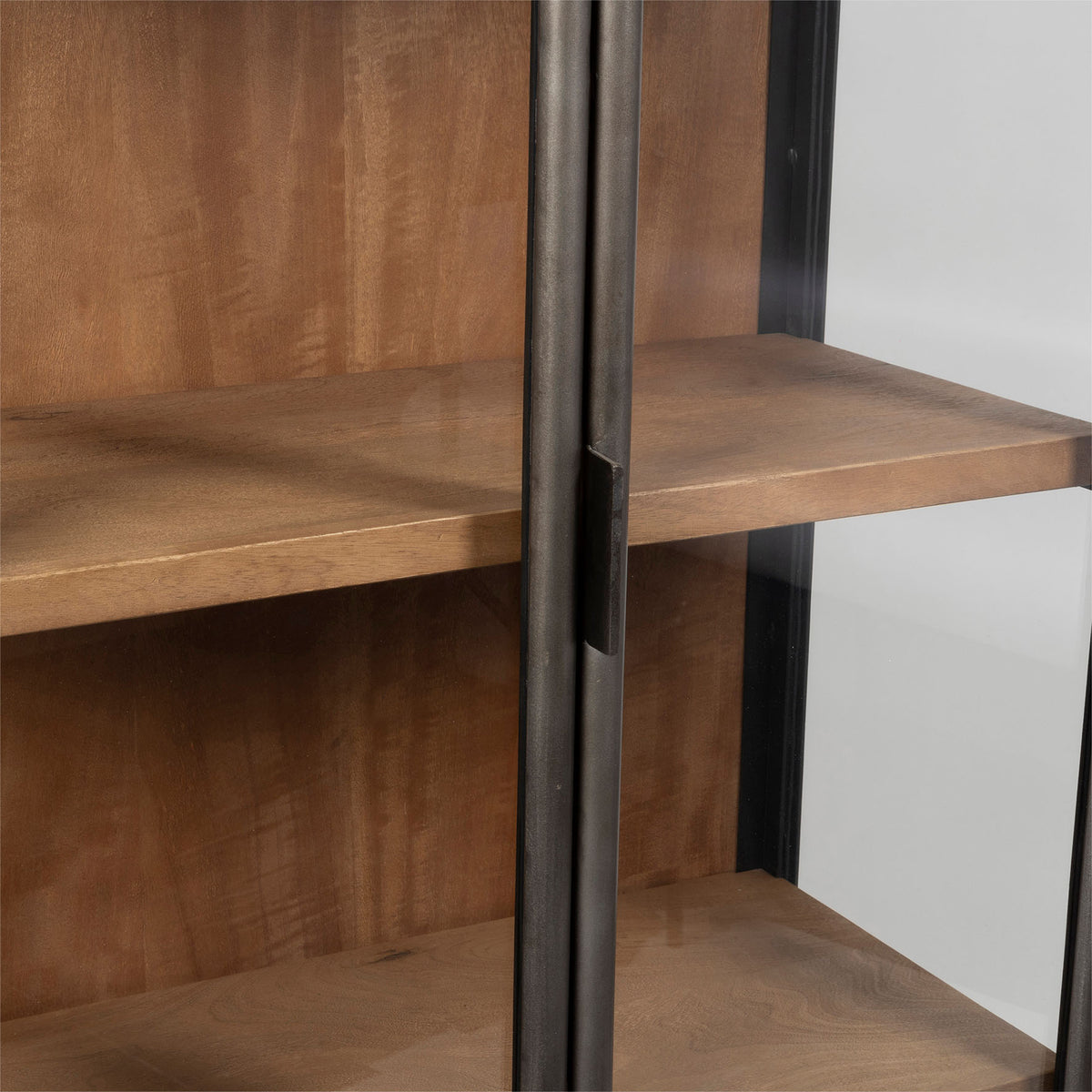 Cabinet 2 Doors Tucson Nt+Grey 81X40H180 Mango Wd — The Hampton Home Shop