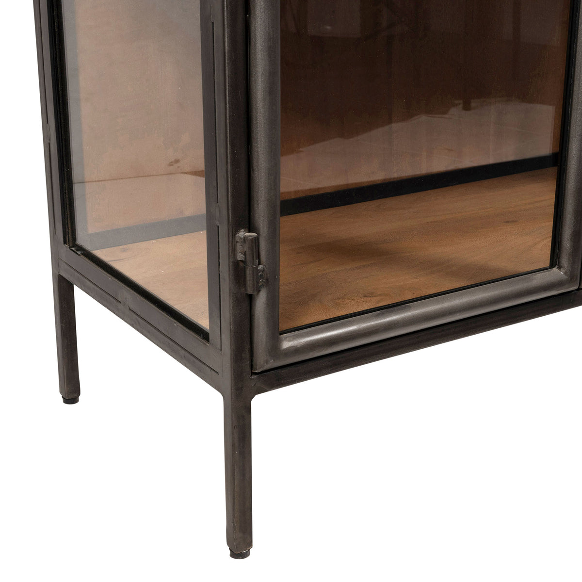 Cabinet 2 Doors Tucson Nt+Grey 81X40H180 Mango Wd — The Hampton Home Shop