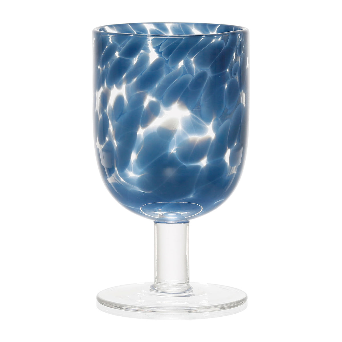 Wine Glass Preline Blue 30Cl-D8Xh14Cm Glass — The Hampton Home Shop