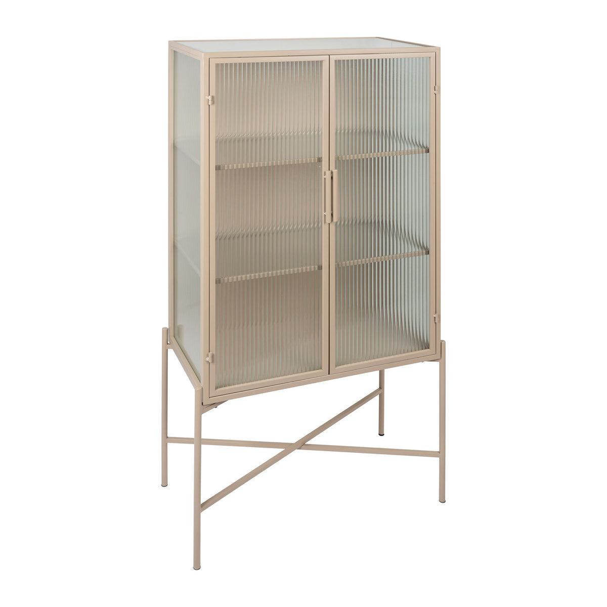 Cabinet 3L Lery Ivor 70X35H140 Iron+Tempered Glass — The Hampton Home Shop