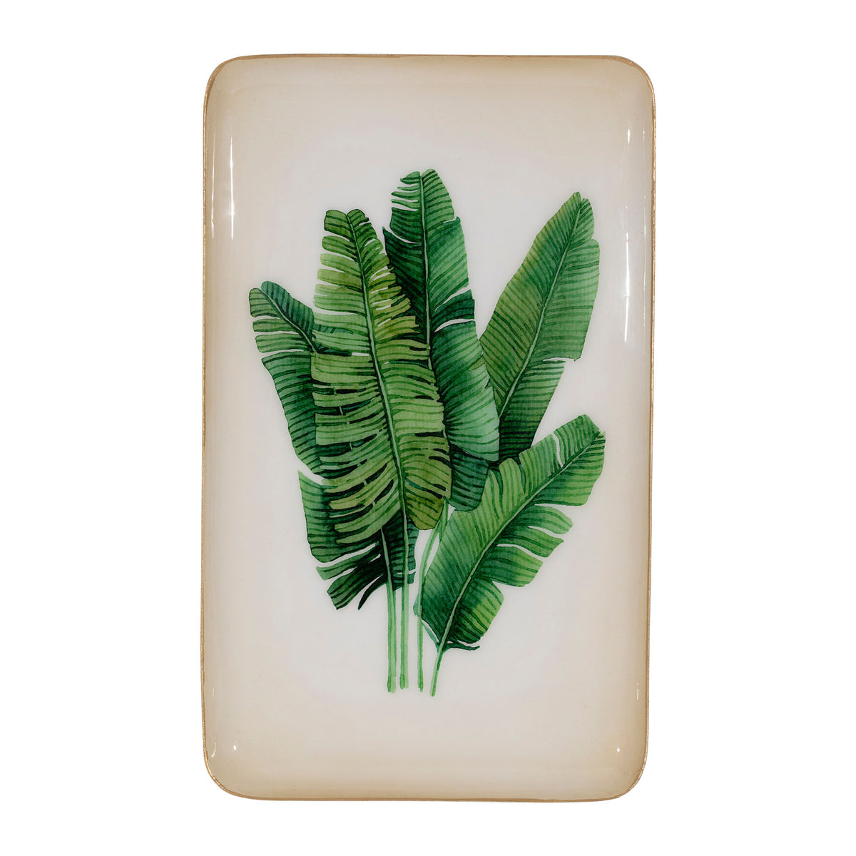 Tray Bananier Green 15.5X25.5Cm Iron — The Hampton Home Shop