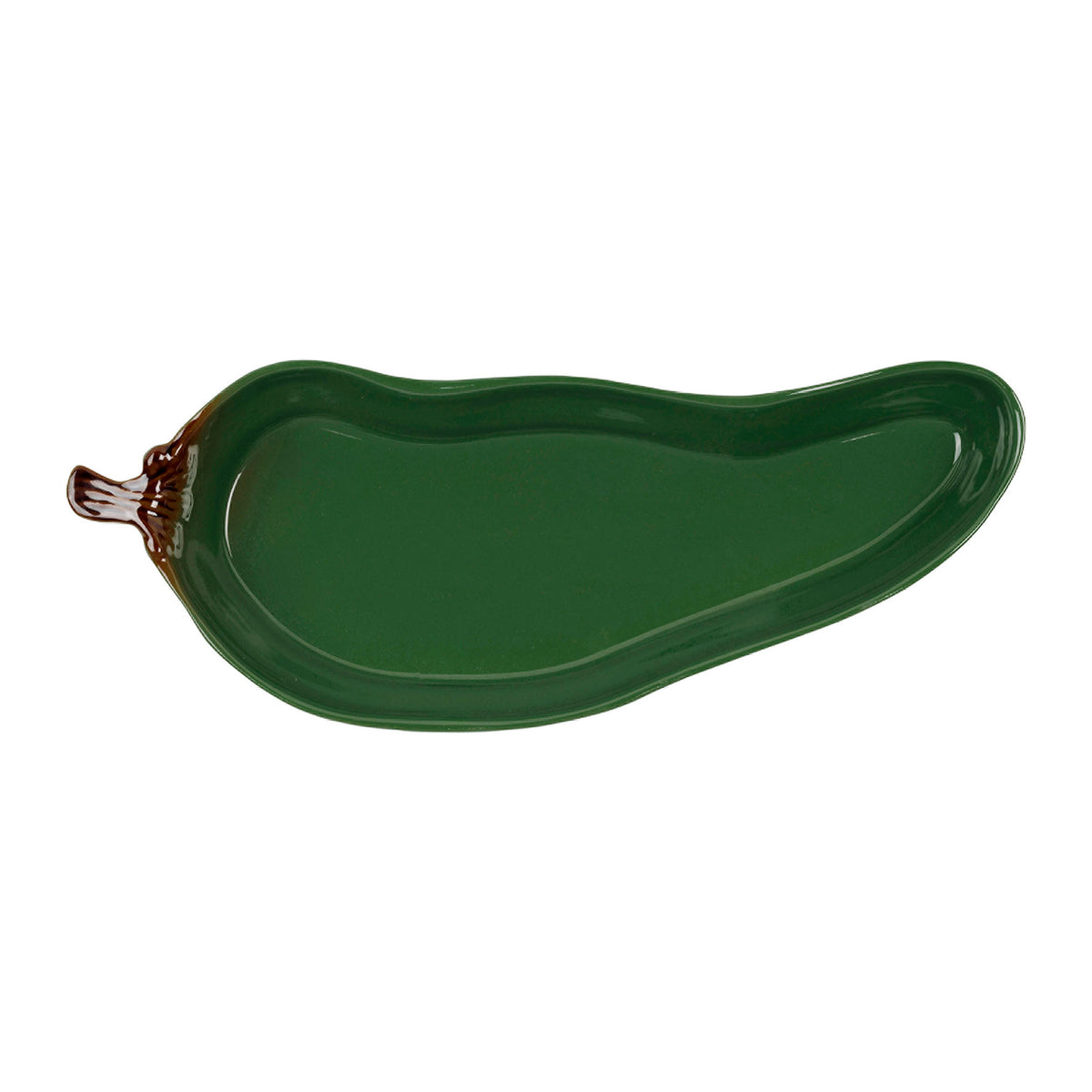 Dish Piment Green 43X16X5Cm Stoneware — The Hampton Home Shop