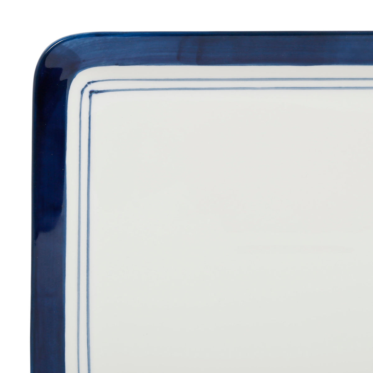 Dish Ete-Mer White+Navy Blue 33X20Cm Porcelain — The Hampton Home Shop