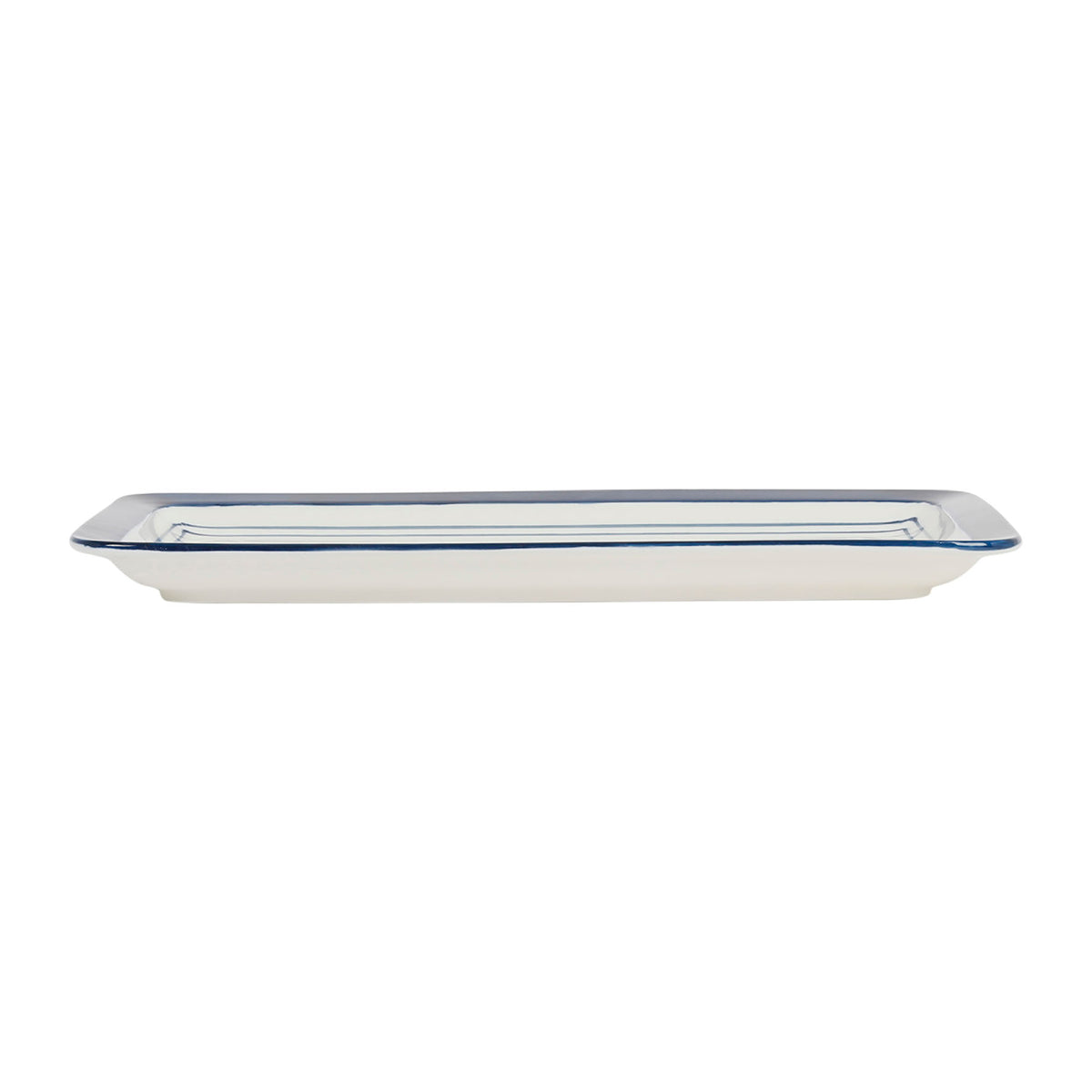 Dish Ete-Mer White+Navy Blue 33X20Cm Porcelain — The Hampton Home Shop