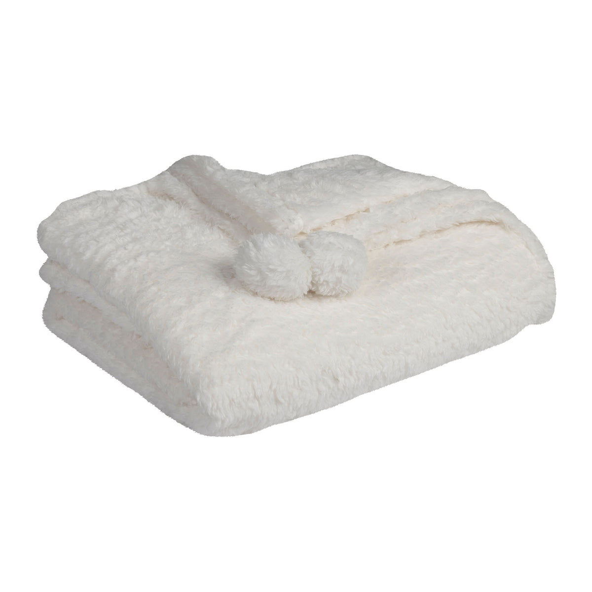 Plaid Songes White 170X130Cm Polyester — The Hampton Home Shop