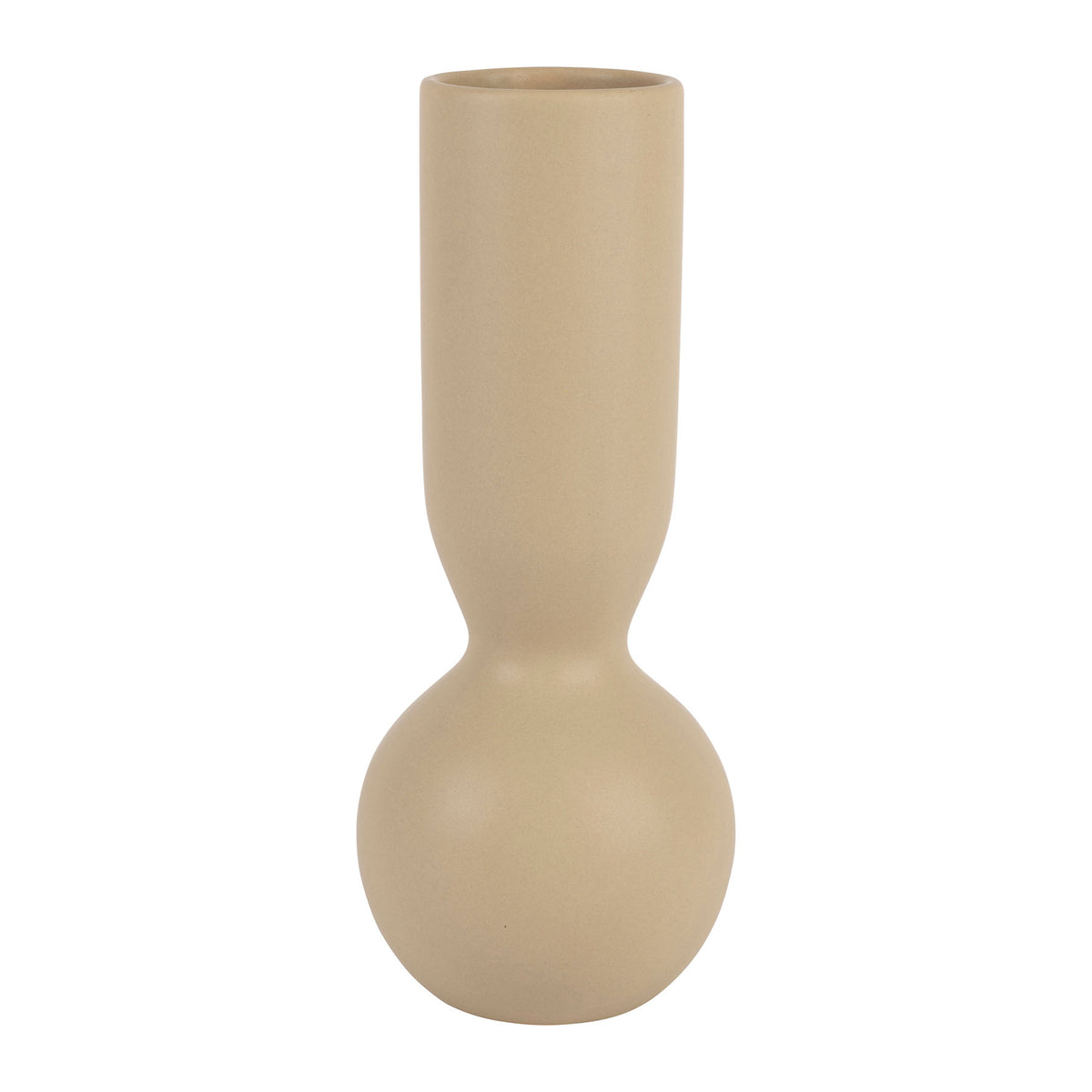 Vase Organic Beige D10.5Xh26Cm Stoneware — The Hampton Home Shop