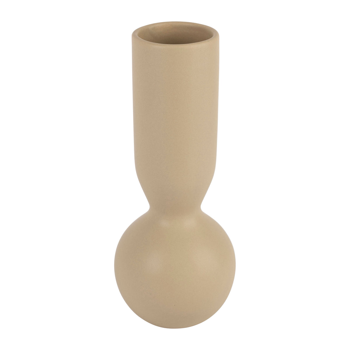 Vase Organic Beige D10.5Xh26Cm Stoneware — The Hampton Home Shop