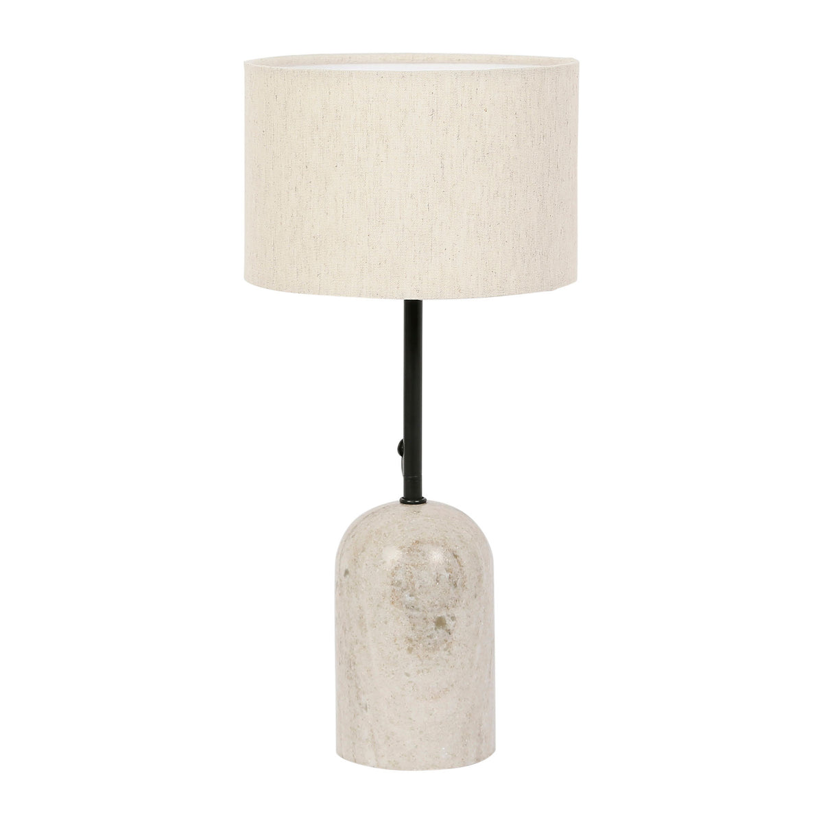 Lamp Organic Beige D10-20Xh40.5 Marble+Iron+Cotton — The Hampton Home Shop