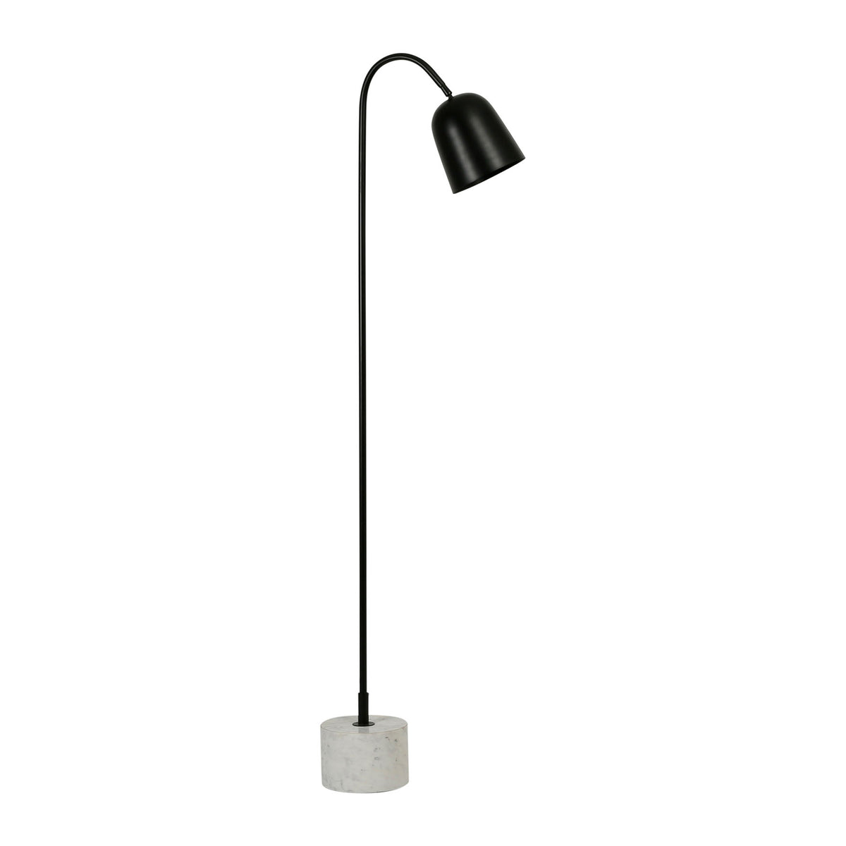 Standard Lamp Courba Black 43X18H149.5 Iron+Marble — The Hampton Home Shop