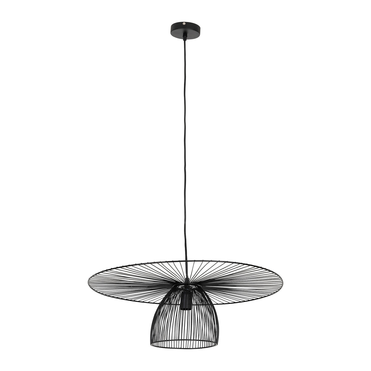 Ceiling Lamp Ferline Black D60X18.5Cm Iron — The Hampton Home Shop