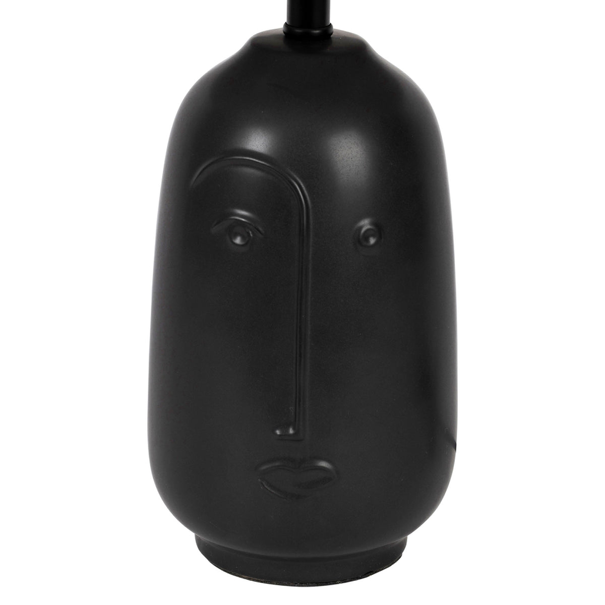 Lamp Figura Black+Grege D23Xh41Cm Ceramic+Cotton — The Hampton Home Shop