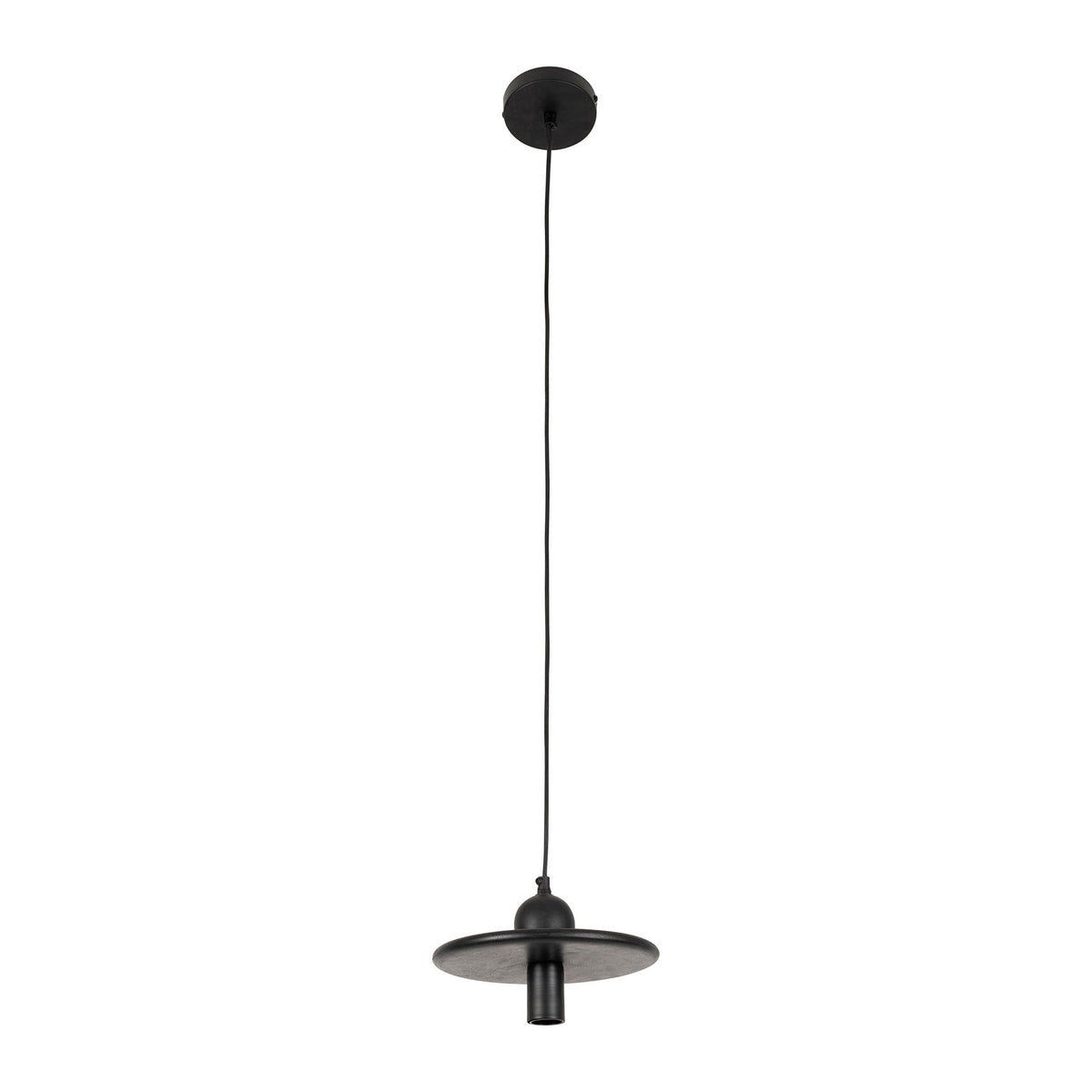 Ceiling Lamp Atelier Black D25X14Cm-E27 Mango Wood — The Hampton Home Shop