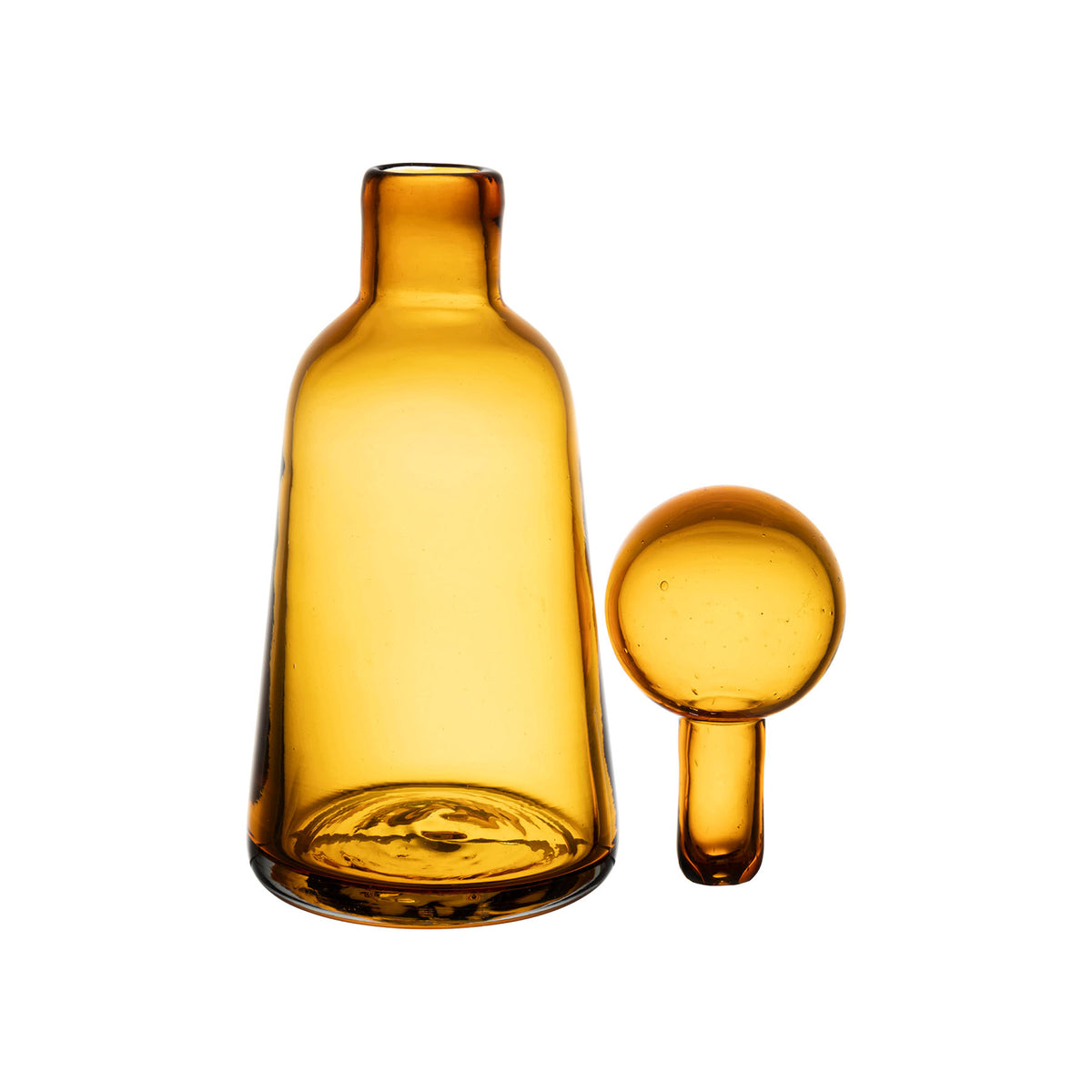 Vase With Stopper Pop'S Amber D12Xh32Cm Glass — The Hampton Home Shop