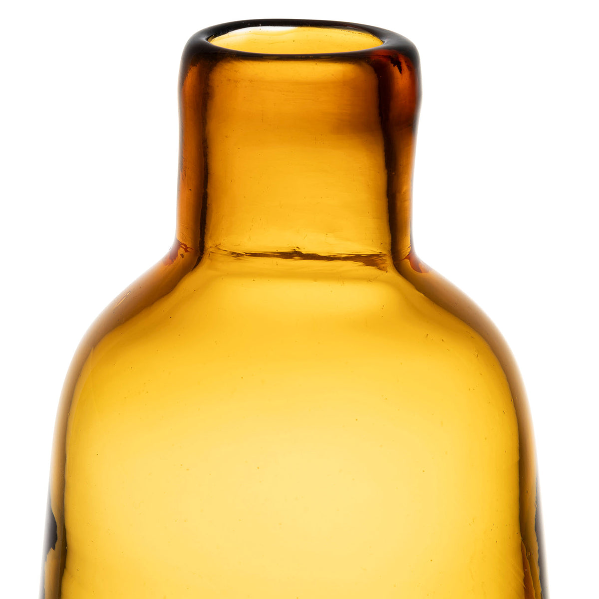 Vase With Stopper Pop'S Amber D12Xh32Cm Glass — The Hampton Home Shop