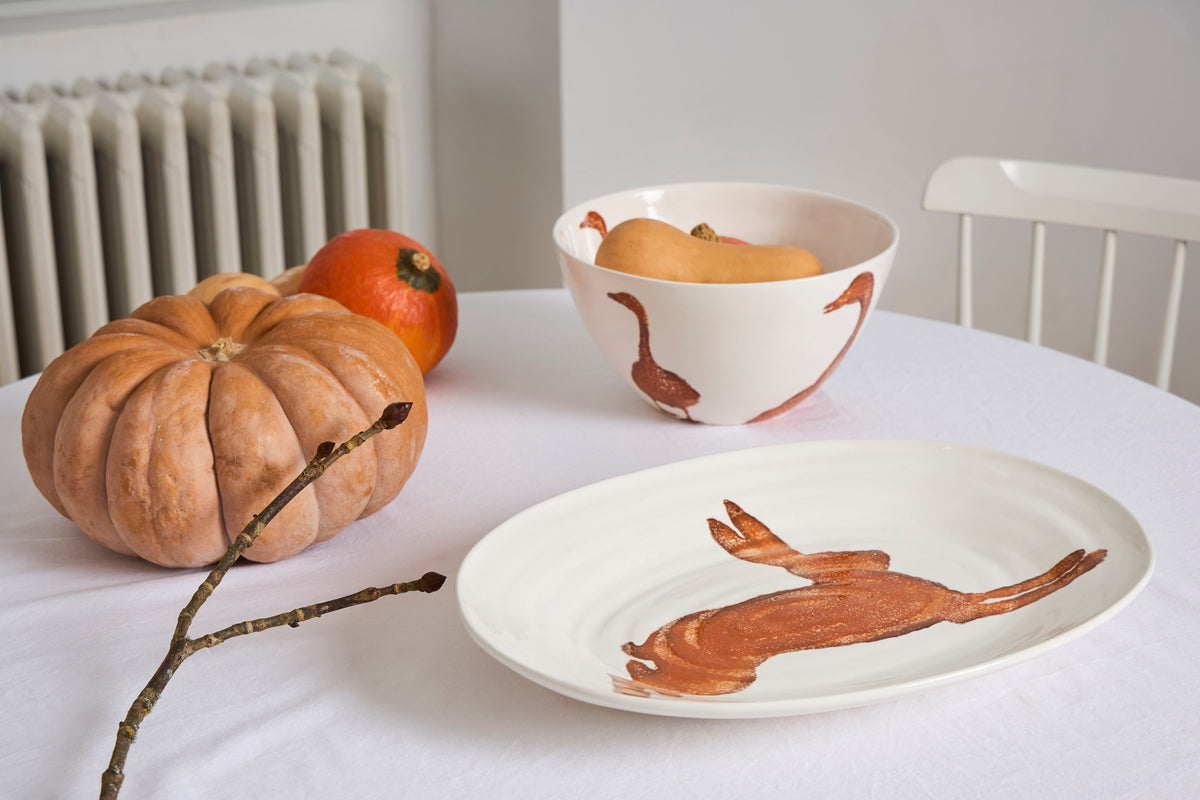 Deep Dish Basse-Cour Brown 44X32X5.5Cm Earthenware — The Hampton Home Shop