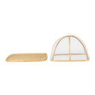 Tray W/Bell Cover X2 Ancile Nat 37H21+32H20 Bamboo — The Hampton Home Shop