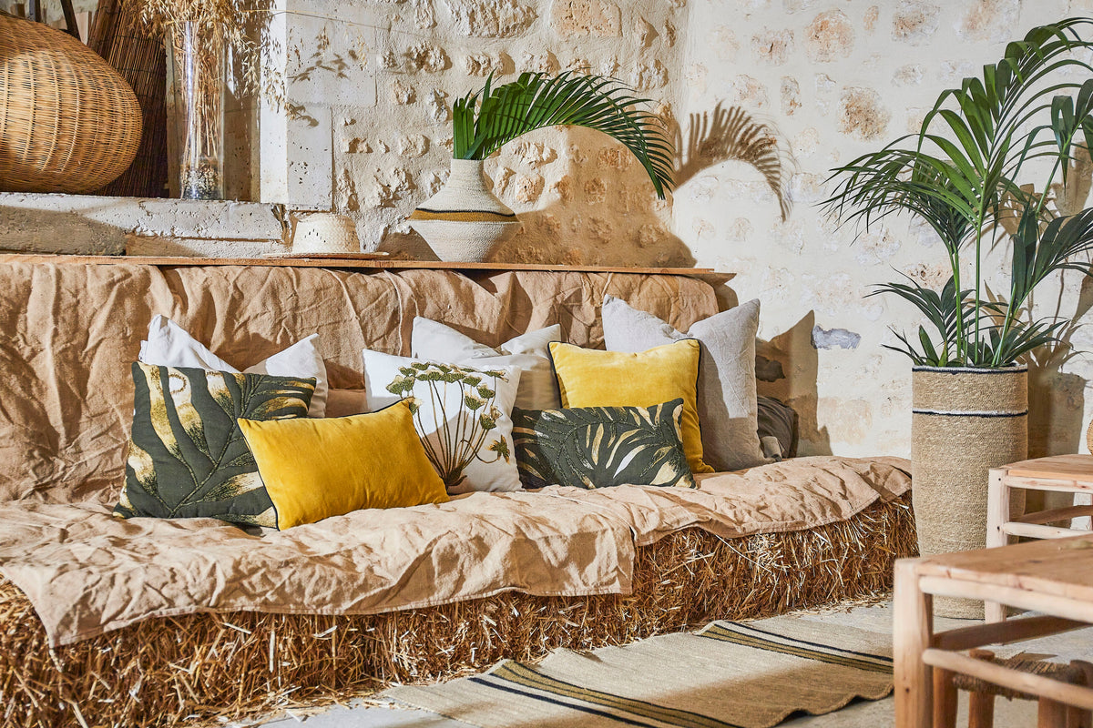 Cushion Cover Velvetin Mustard 50X30 Cotton Velvet — The Hampton Home Shop