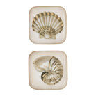 Tray X2 Bordemer Taupe+Gold 16X16Cm Iron — The Hampton Home Shop