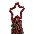 Deco Christmas Tree Noel Red+Grn D12Xh35 Wire+Bead — The Hampton Home Shop