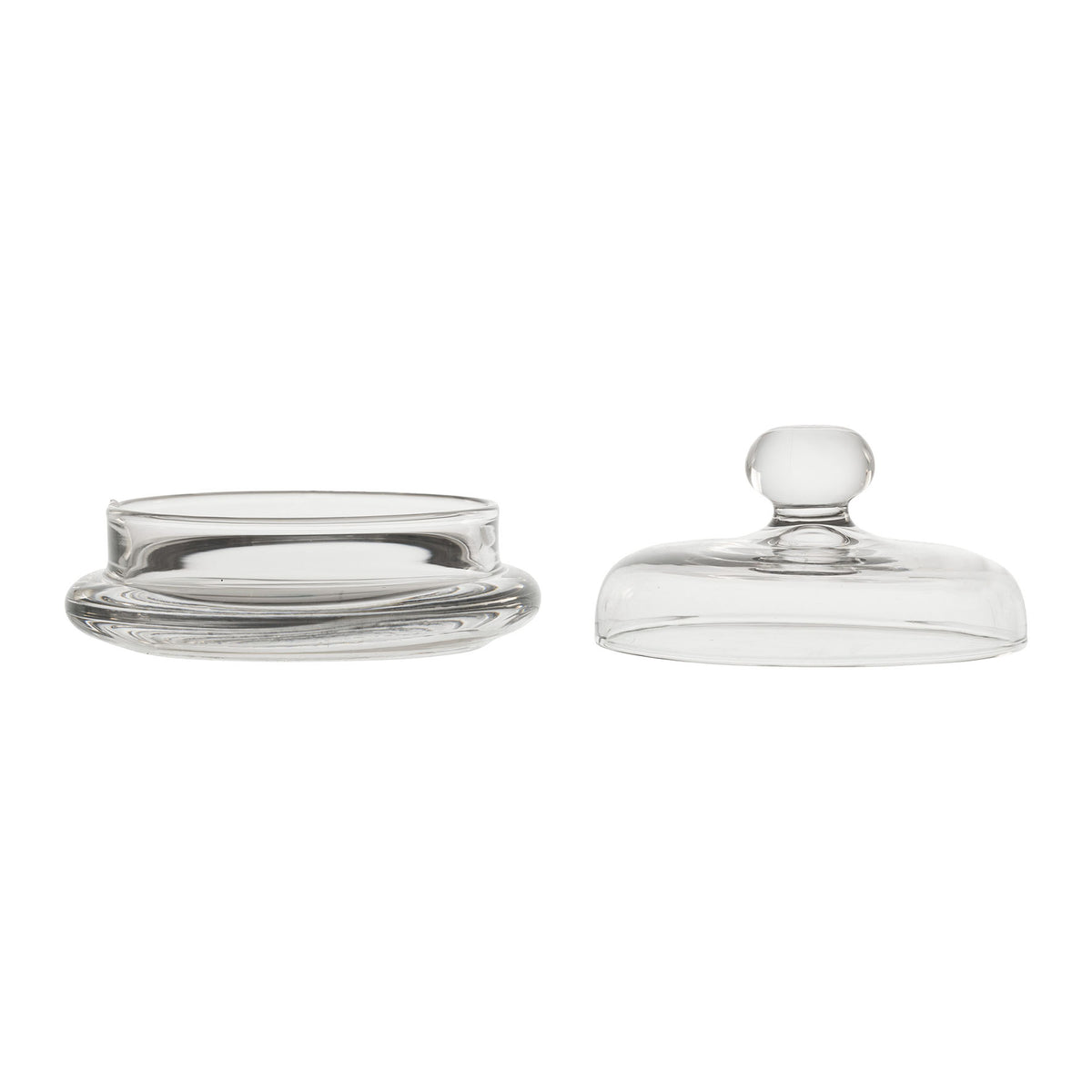 Round Butter Dish Elice D13Xh8Cm Glass — The Hampton Home Shop