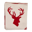 Plaid Deer Noel Red 150X125Cm Cotton — The Hampton Home Shop