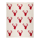 Plaid Deer Noel Red 150X125Cm Cotton — The Hampton Home Shop