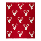 Plaid Deer Noel Red 150X125Cm Cotton — The Hampton Home Shop