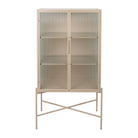 Cabinet 3L Lery Ivor 70X35H140 Iron+Tempered Glass — The Hampton Home Shop