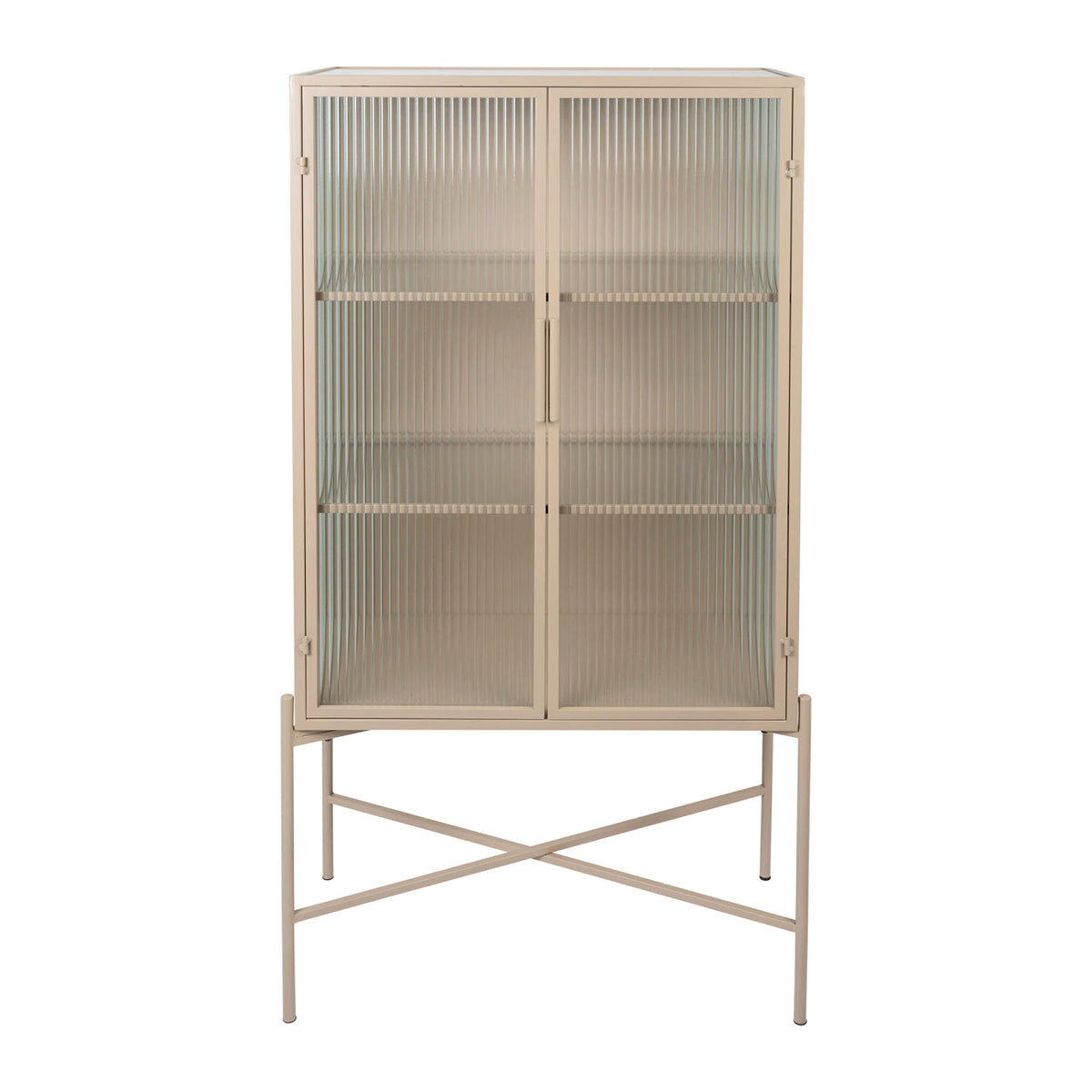 Cabinet 3L Lery Ivor 70X35H140 Iron+Tempered Glass — The Hampton Home Shop