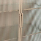 Cabinet 3L Lery Ivor 70X35H140 Iron+Tempered Glass — The Hampton Home Shop