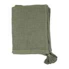 Plaid Beezz Green 170X130Cm Cotton — The Hampton Home Shop