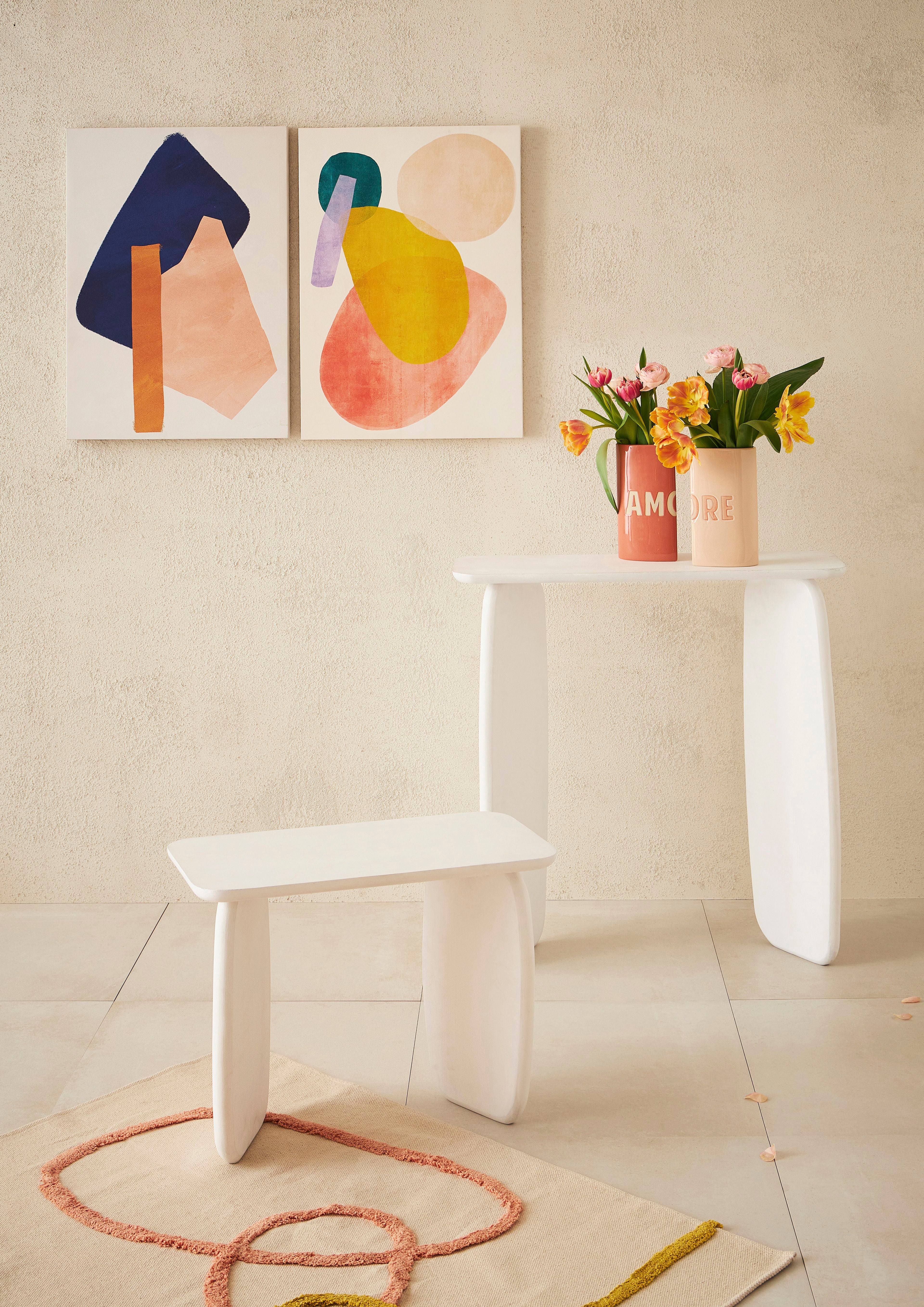 Painting Funky Terracotta 50X70Cm Polyester+Mdf — The Hampton Home Shop