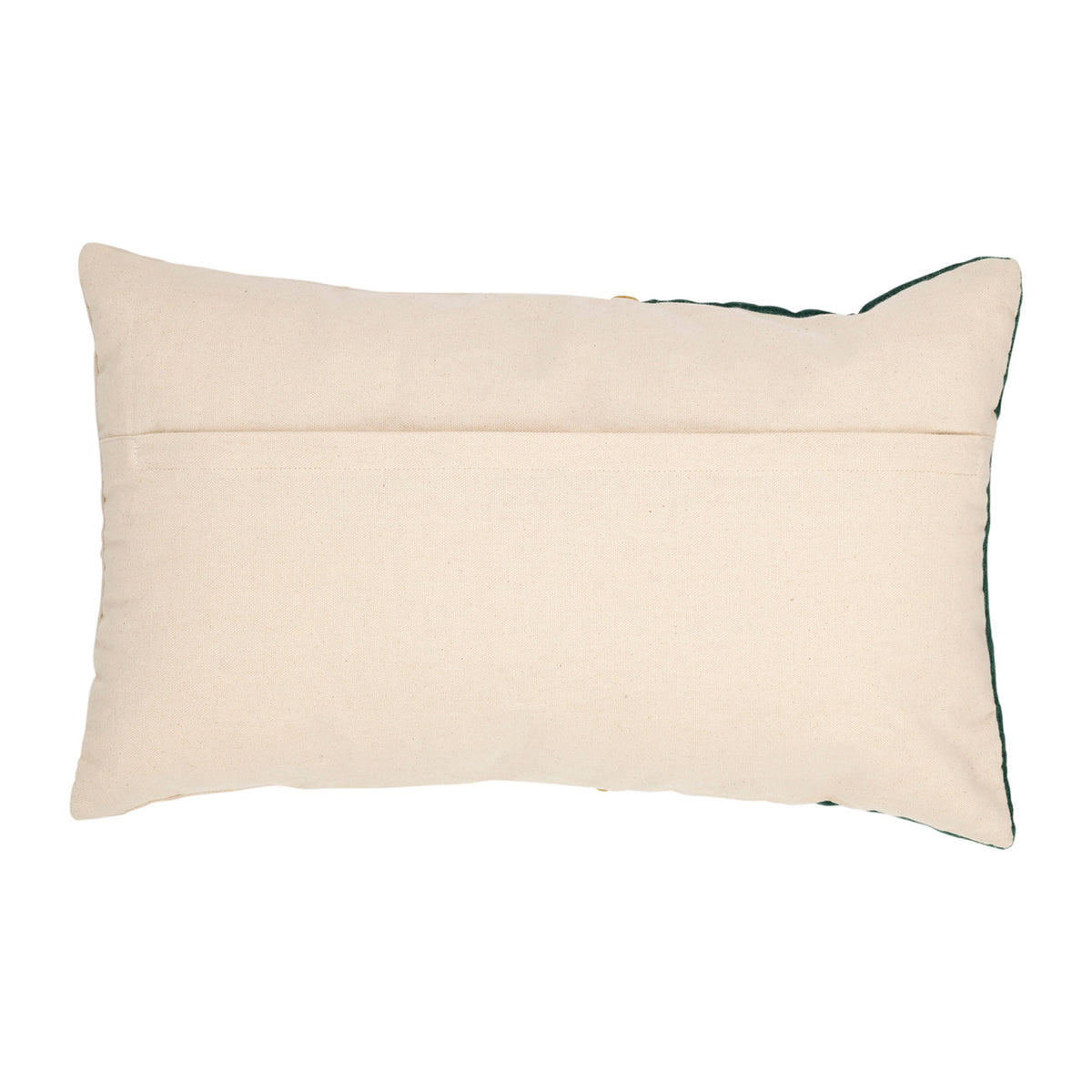 Cushion Cover Neo Emerald+Off-White 50X30Cm Cotton — The Hampton Home Shop