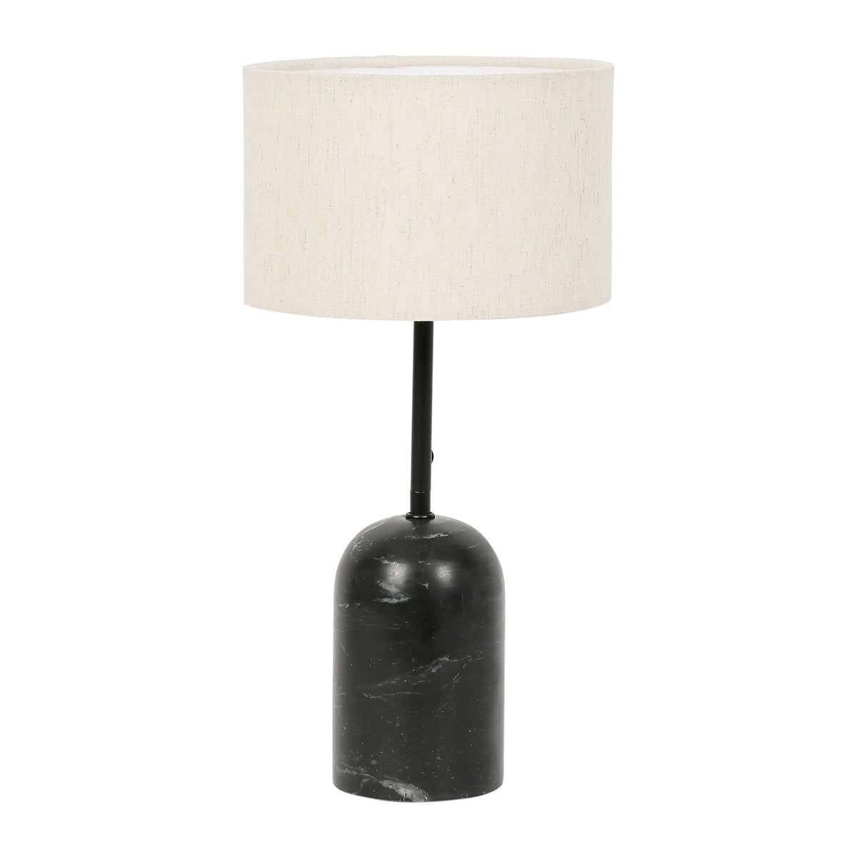 Lamp Organic Black D10-20Xh40.5 Marble+Iron+Cotton — The Hampton Home Shop