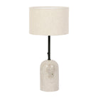 Lamp Organic Beige D10-20Xh40.5 Marble+Iron+Cotton — The Hampton Home Shop