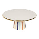 Stemmed Cake Dish Blue Sand Blue+Gold D27 Stonewar — The Hampton Home Shop