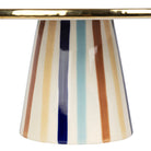 Stemmed Cake Dish Blue Sand Blue+Gold D27 Stonewar — The Hampton Home Shop