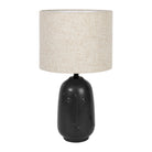Lamp Figura Black+Grege D23Xh41Cm Ceramic+Cotton — The Hampton Home Shop