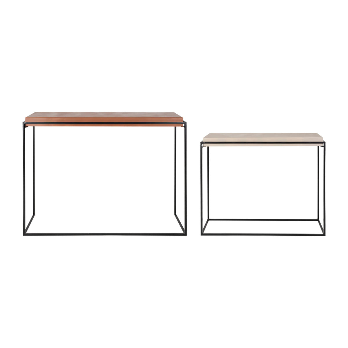 Console X2 Ario Terra+Beig 101X28H80+81X25H71 Iron — The Hampton Home Shop