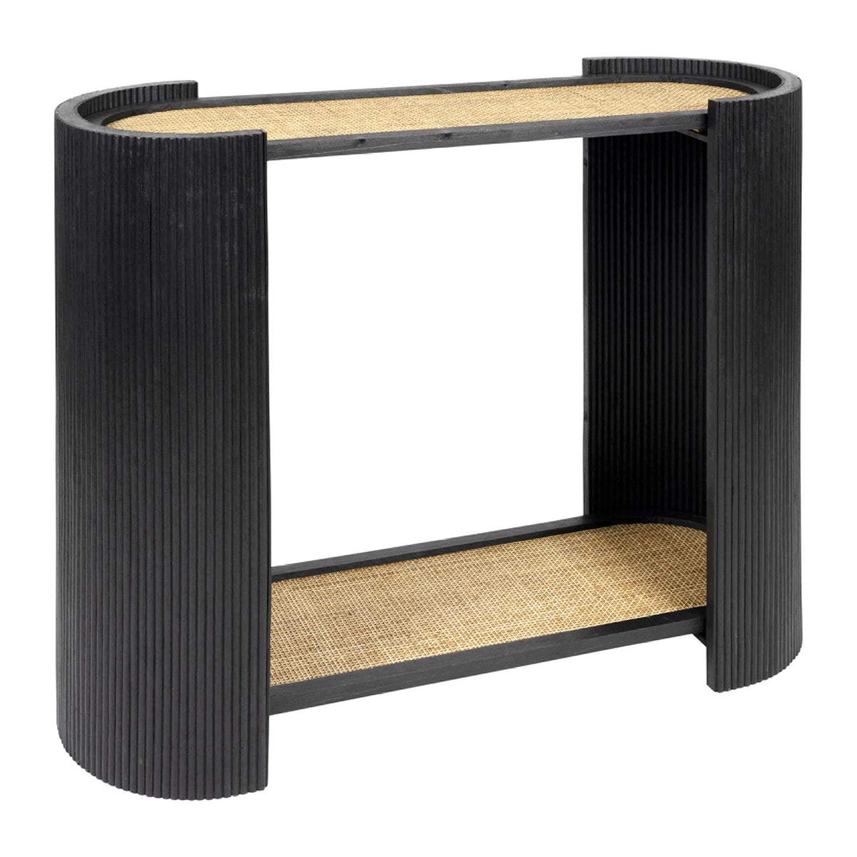 Console Saori Black+Nat 94X35Xh75Cm Rattan+Bamboo — The Hampton Home Shop