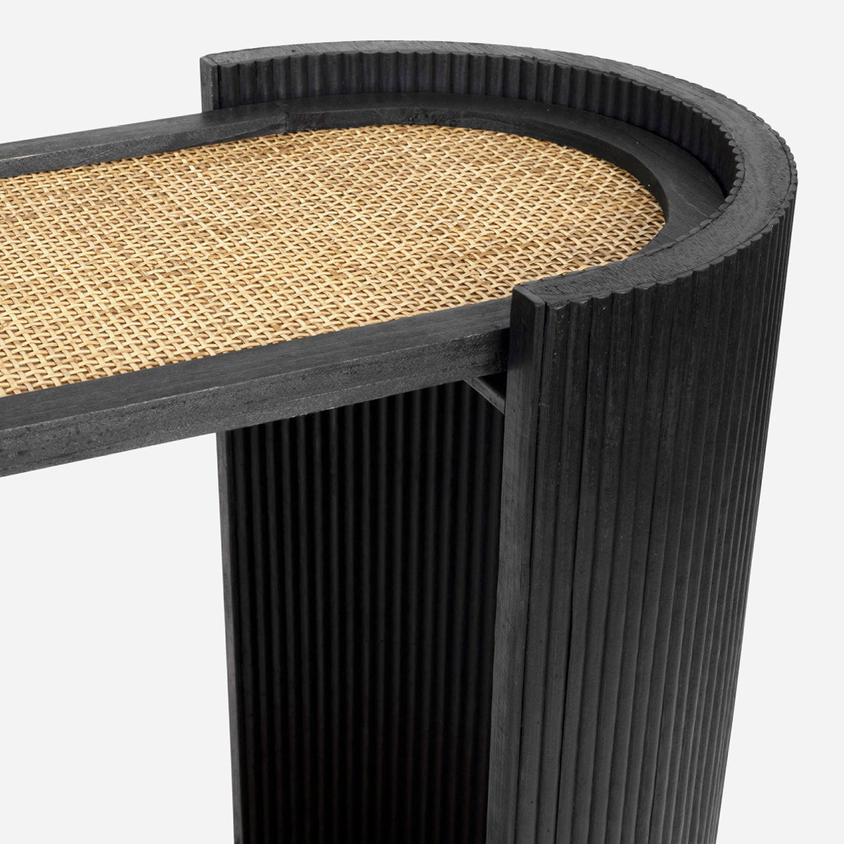 Console Saori Black+Nat 94X35Xh75Cm Rattan+Bamboo — The Hampton Home Shop